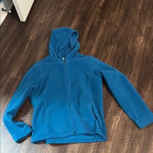 Blue Fleece Zip-Up Hoodie